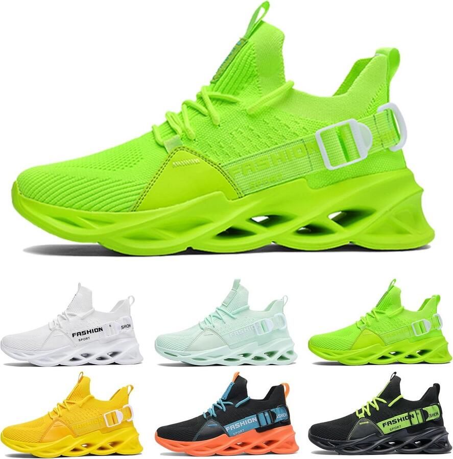 Ade de Hardloopschoenen Lichtgewicht Sportsneakers voor & Antislip Wandel- en Fitnessschoenen Zwart