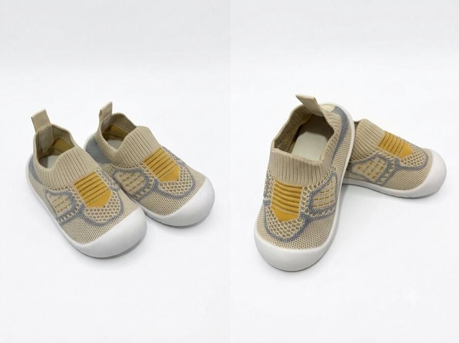 Ade de Babyschoenen Antislip Eerste Stapjes Schoenen Beige Grijs