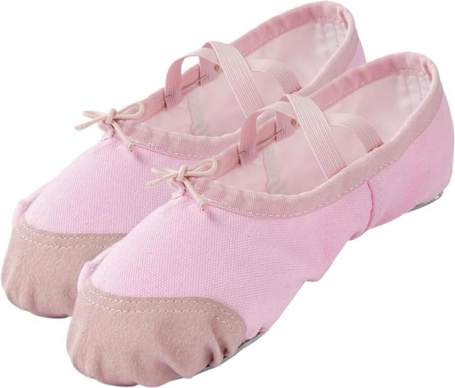 Ademende Canvas Balletschoenen voor Meisjes Splitzool Dansschoenen