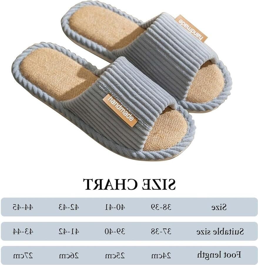 Ademende Dames Slippers met Katoenen Binnenzool Wasbare en Antislip Buitenzool voor Comfort en Ondersteuning