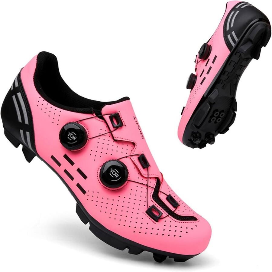 Ademende Fietsschoenen met SPD Schoenplaatjes voor Racefiets en Mountainbike