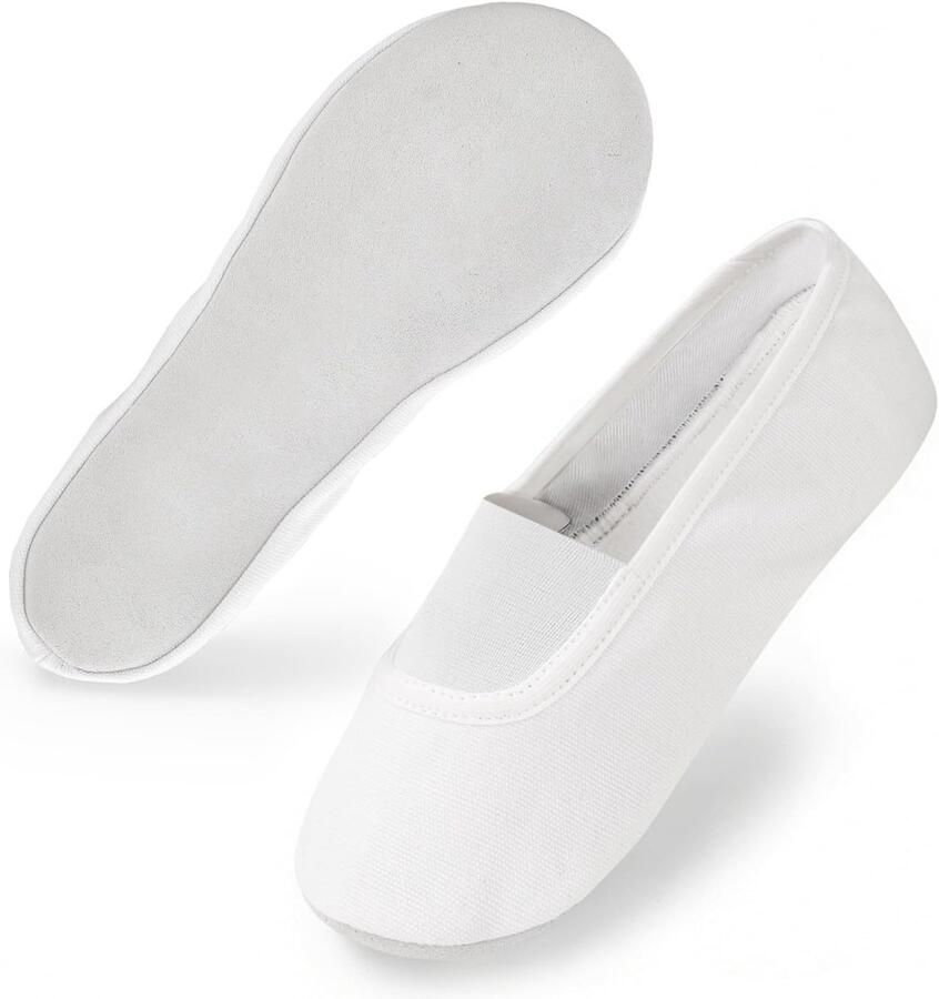 Ade de Gymnastics Schoenen voor Kinderen Unisex Sport Sneakers met Leren Bovenwerk en Elastische Band Ideaal voor Gym en Activiteiten