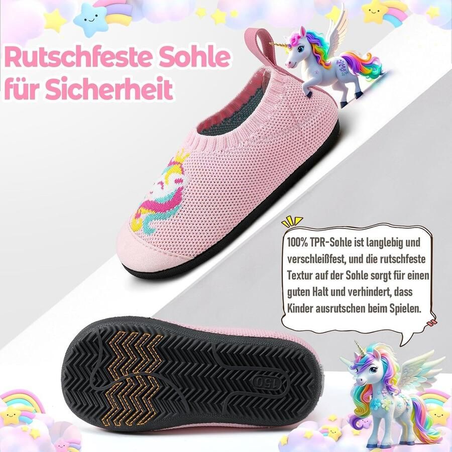 Ade de Gymnastiekslippers voor Kinderen en Antislip Bareschoeisel voor Peuters en Kleuters