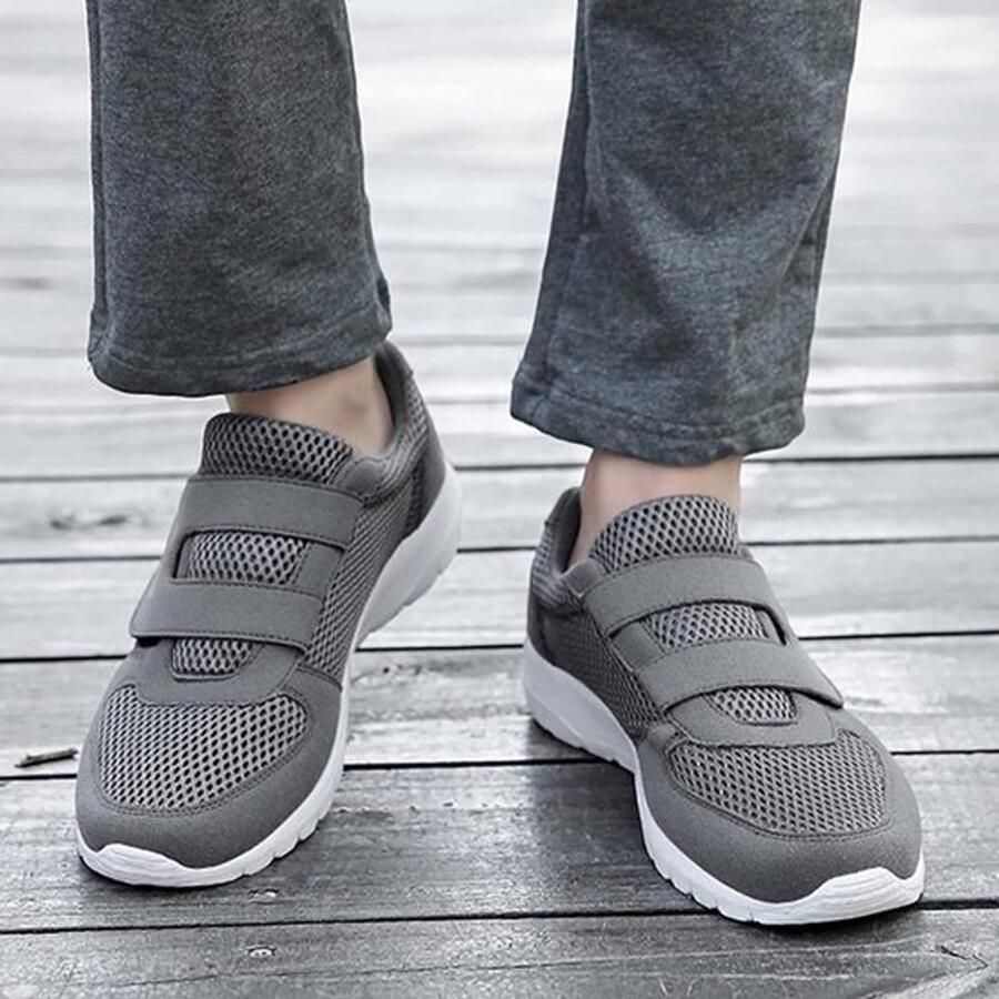 Ademende Heren Sportschoenen Wandelen Trekking & Hardloopschoenen met Klittenband