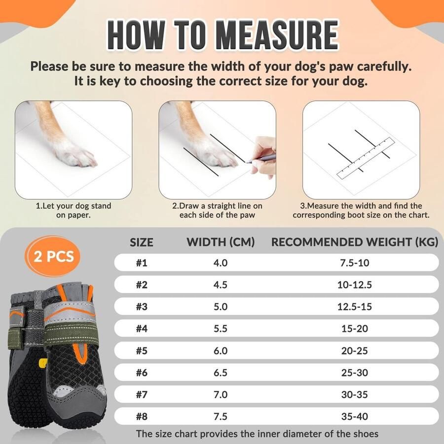 Ade de Hondenlaarzen met Antislip en Verstelbare Bandjes voor Gewonde Klauwen Wasbare en Reflecterende Hondenpootbescherming