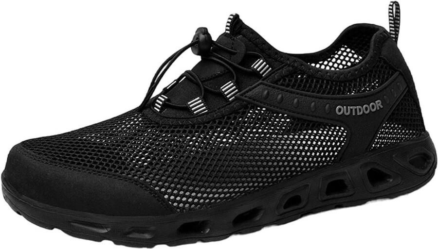 Ademende Instapschoenen Heren Brede Pasvorm Comfortabele Lichte Sneakers