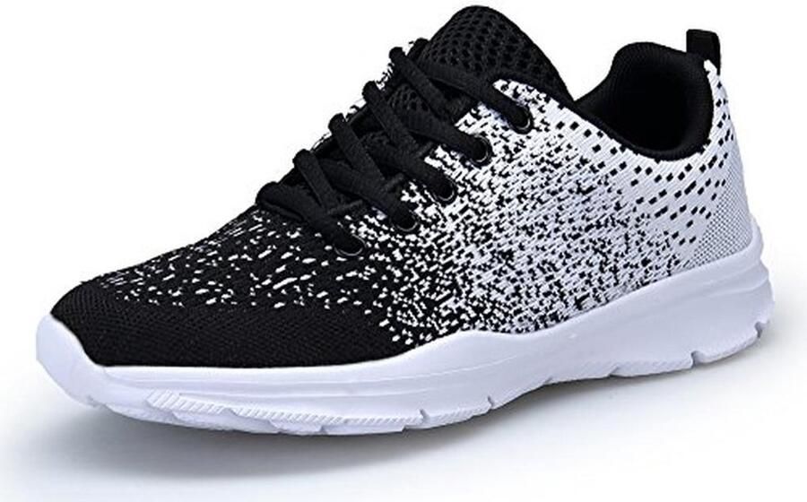Unisex low-top sport en gymschoenen voor en Zwart Wit