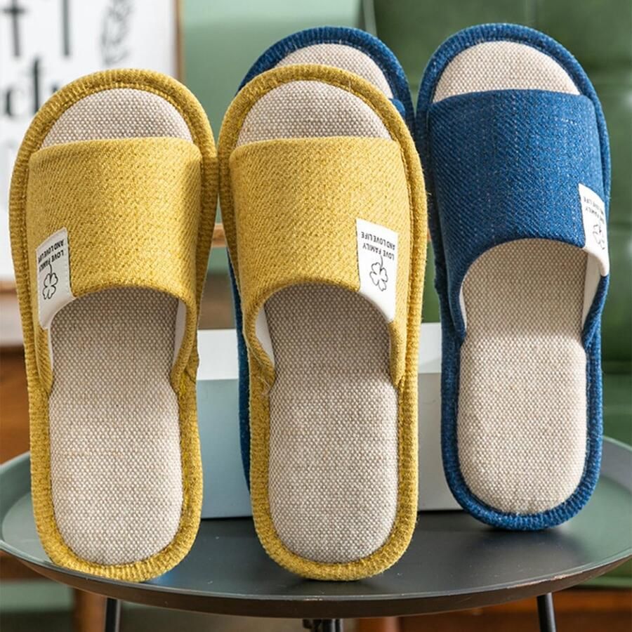 Ade de linnen pantoffels voor en antislip indoor