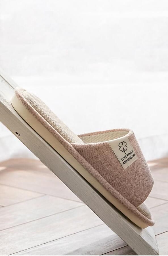 Ade de linnen pantoffels voor en antislip indoor vloerslippers alle seizoenen comfortabele huisschoenen