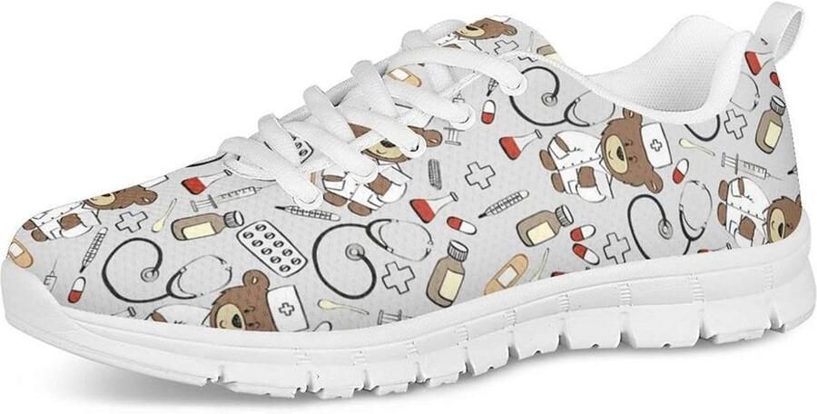 Ade de Mesh Sneakers voor en Lichtgewicht Sportschoenen met Vetersluiting