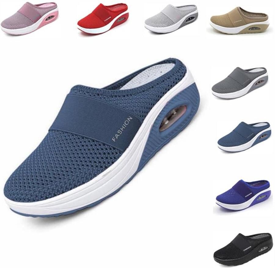 Ademende Orthopedische Wandelschoenen voor Dames met Luchtkussen Comfortabele Slip-On Schoenen voor Vrije Tijd en Activiteiten