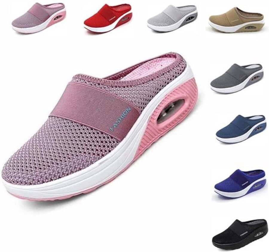 Ademende orthopedische wandelschoenen voor dames Slip-on sandalen met luchtkussen