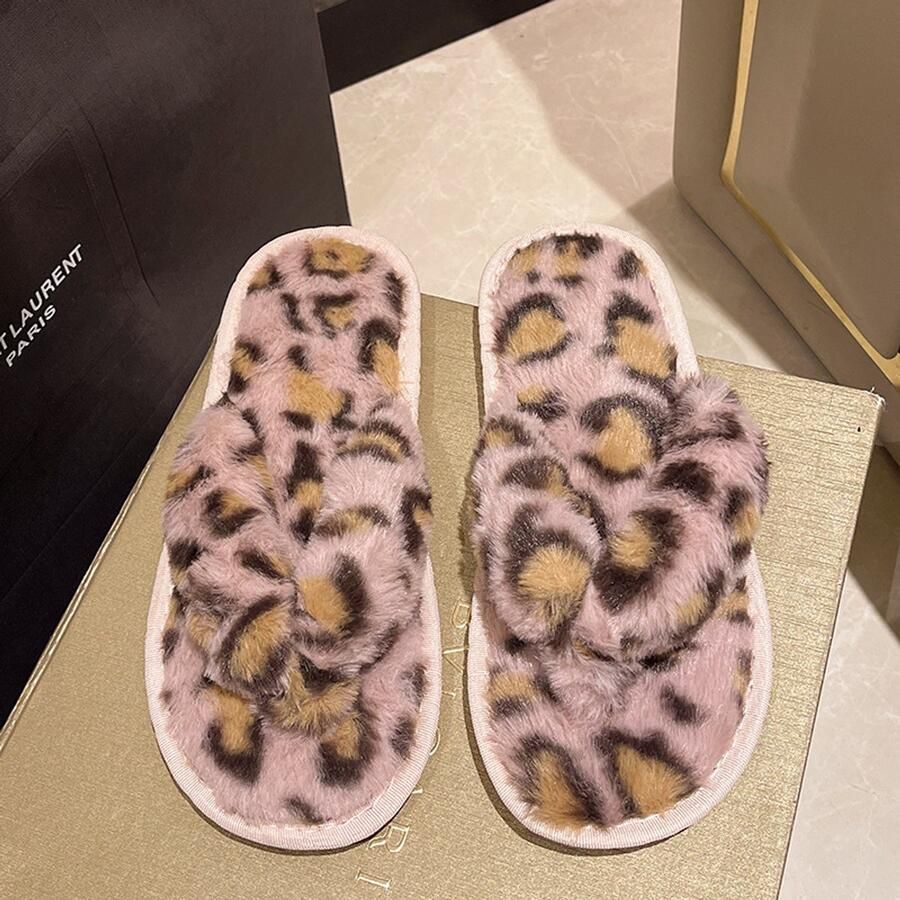 Ademende pluche slippers antislip open teensandalen voor dames geschikt voor binnen en buiten lichtgewicht en antislip schoenen ideaal voor slaapkamers en woonkamers Kl