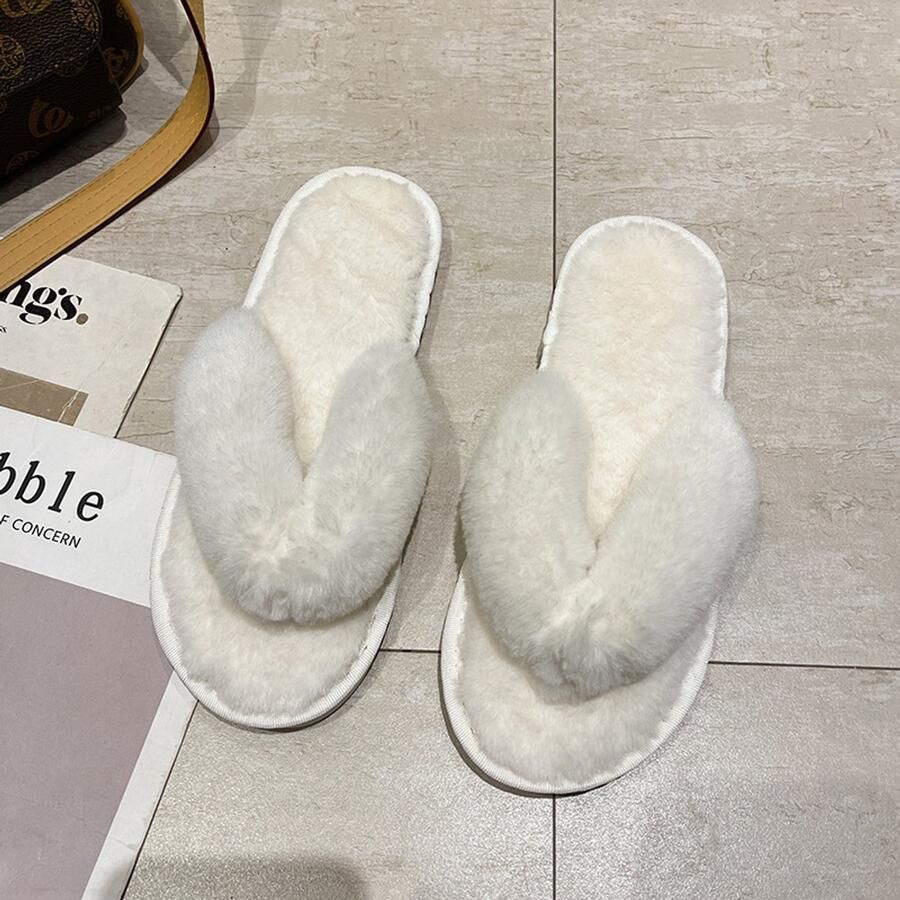 Ademende pluche slippers antislip open teensandalen voor dames geschikt voor binnen en buiten lichtgewicht en antislip schoenen ideaal voor slaapkamers en woonkamers Kl