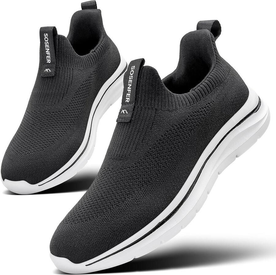 Ademende Slip-On Herensneakers zonder Veters Lichte Comfortabele Sportschoenen