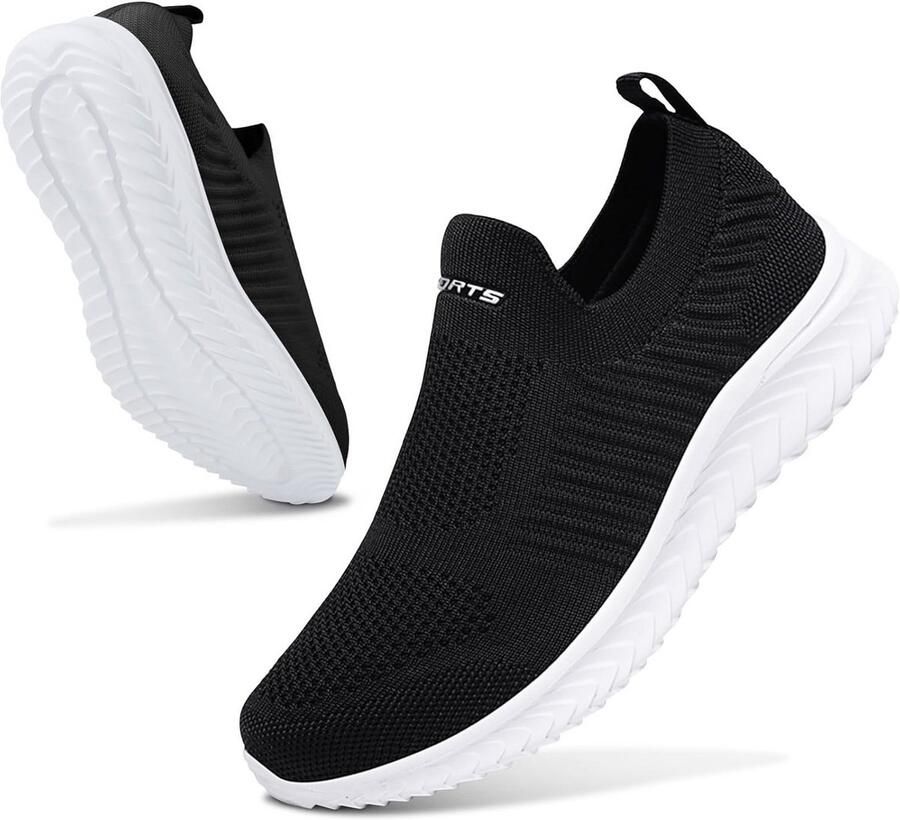 Ademende Slip-On Sneakers voor Dames Lichtgewicht Gym- en Hardloopschoenen