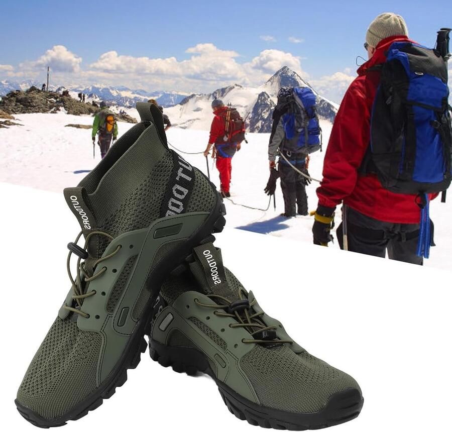 Ademende Wading Schoenen voor Mannen Schokabsorberend Antislip Comfortabele Wandelschoenen voor Vissen en Outdoor Activiteiten