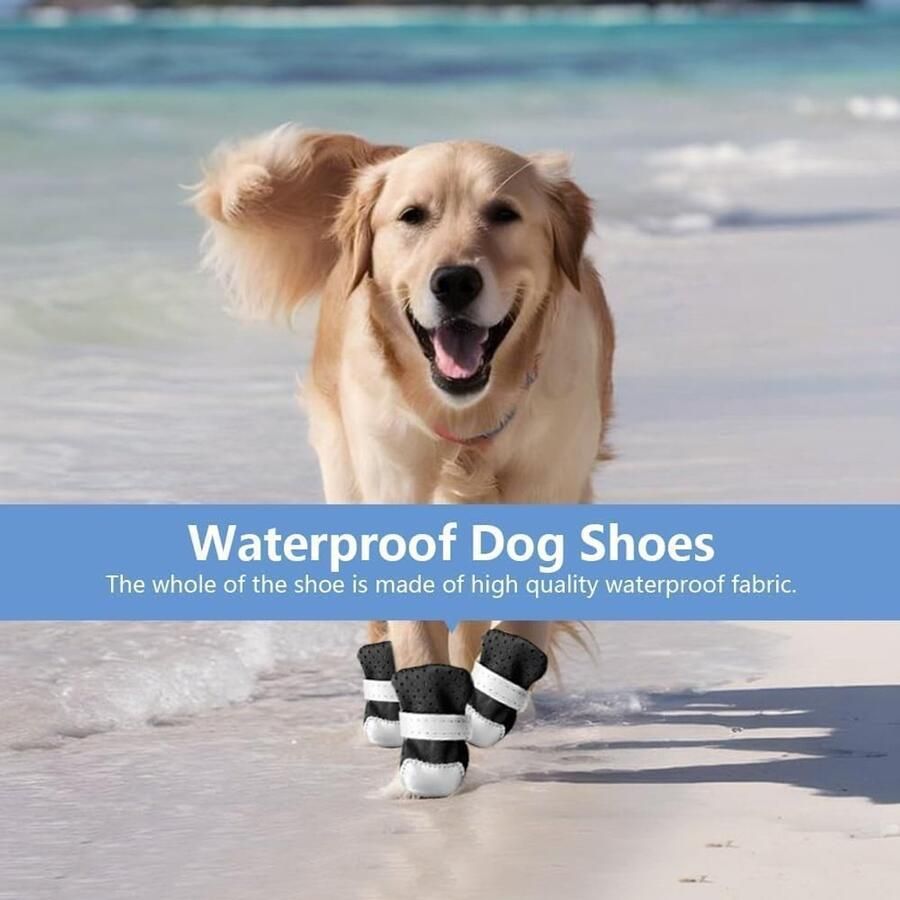 Ade de waterdichte hondenschoenen voor pootbescherming reflecterende hondenlaarzen in maten