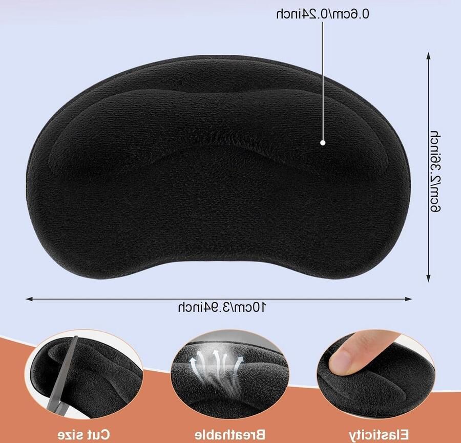 Adhesieve Heel Pads voor Schoenen 4 Paar Herbruikbare Hielbeschermers tegen Blaren Ideaal voor Te Grote Schoenen en Laarzen Comfortabele Hielinlegzolen voor Dames