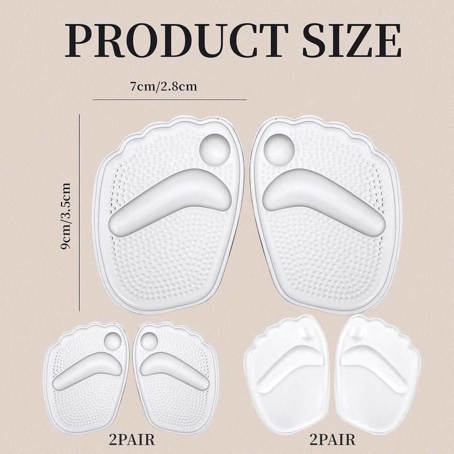 Adhesieve zachte gelzolen voor herbruikbare schoenen verlichting bij fasciitis plantaris en platte voeten ideaal voor slippers en dagelijks gebruik