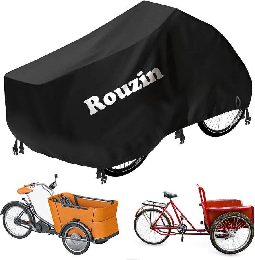 Afdekking Driewieler Fietsafdekking Afdekking Waterdicht 420D Oxford-Geweefde Fietsengarage voor Lastenfiets Regen- en Sneeuwbescherming 220x100x