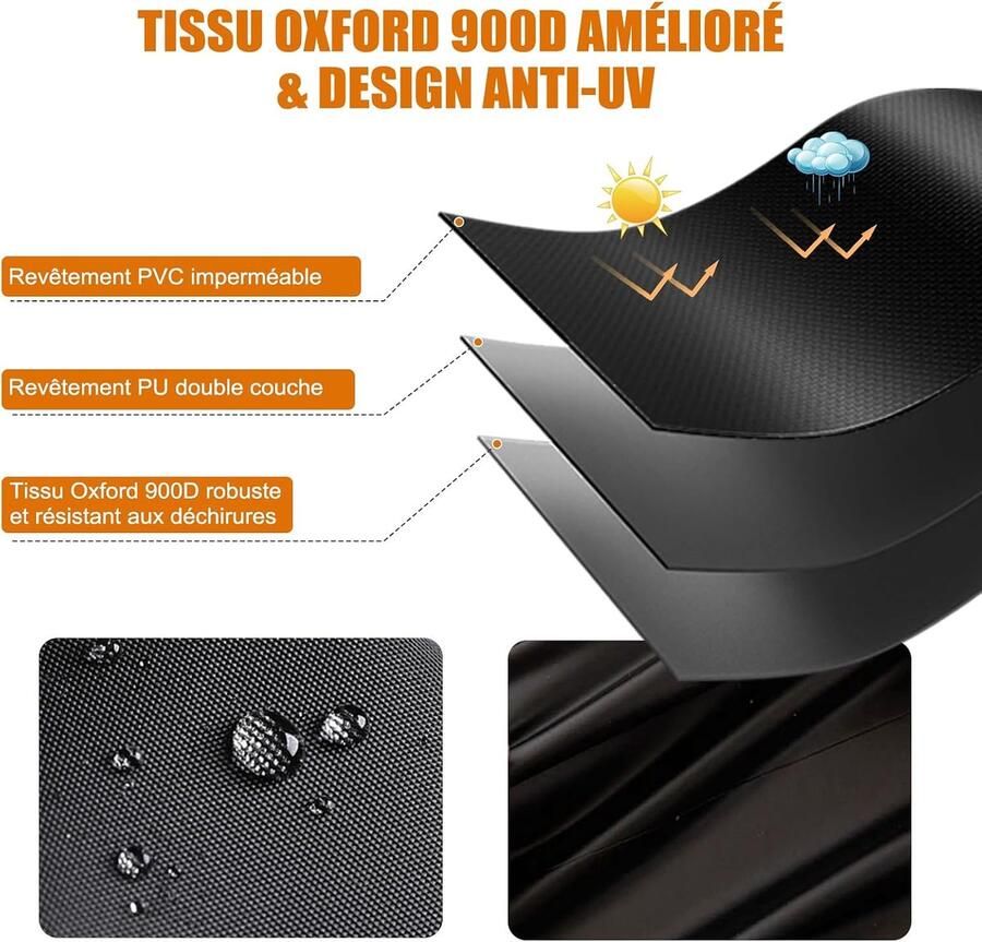 Afdekking voor fietsendrager 900D Oxford waterdicht 1-2 fietsen