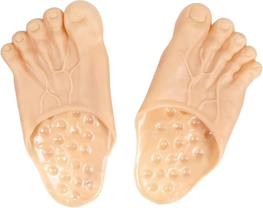 Aladdien Grappige teenpantoffels Creatieve gigantische vijftenschoenen Voor binnen en buiten Huidtint groen Slippers Voor en