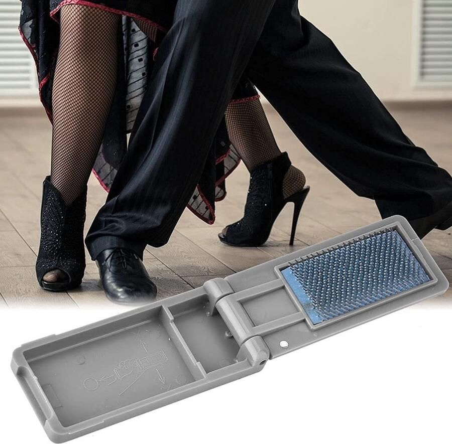 Aladdien Opvouwbare Dansschoenen Borstel Schoenborstel voor Suède Zool Lichtgrijze Perfect voor Ballroom en Salsa Duurzaam en Praktisch