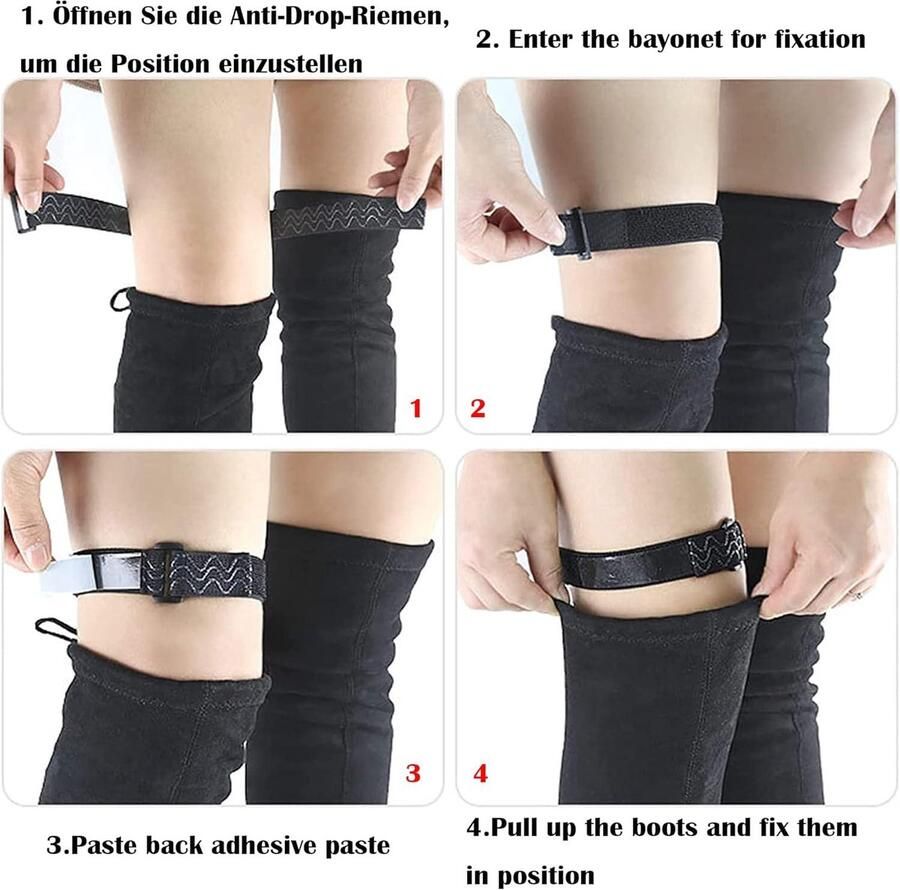 All4You Laarsriemen laarzen accessoires zwart lange laarzen plakband haaksticker geschikt voor delen