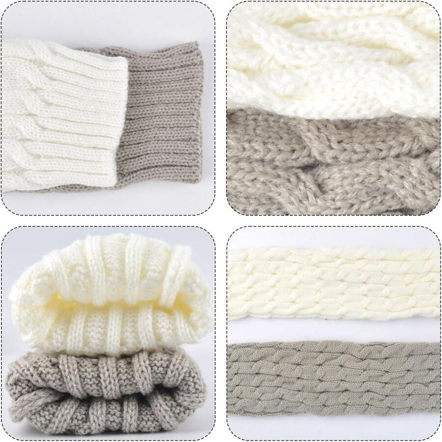 All4You Legwarmers Modeaccessoires Trendy Gebreid Beenmode Dansen Fitness Fashion Wit Universele Maat Schaatsen Ballet Yoga Party Jaren 80 Gebreide Legwarmers voor Gothic Lolita-laarzen Y2K stijl