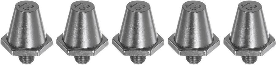 All4You Spikes 13mm aluminium reservepunten voor voetbalschoenen Set van 5 stuks onItemClick -Grasvelden Zilvergrijs