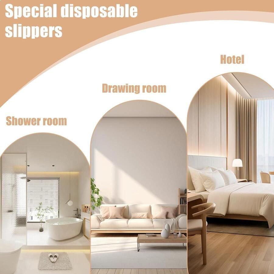 Allecta Badstof Pantoffels Set van 24 Voor Hotel Woonkamer Spa Uniseks Thuisgebruik met Antislipzool Comfortabele Slippers met 5mm Dikte