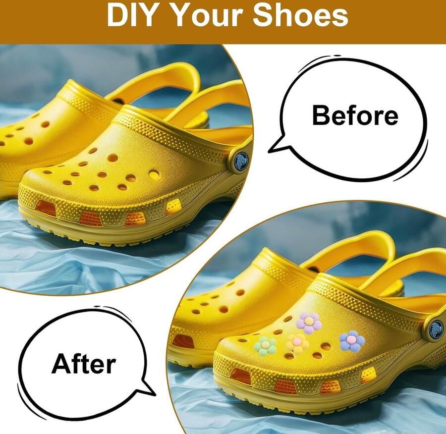 Allecta Bloemenschoenhangers met Parelschoengespen Schoendecoratie voor Sandalen Schattige Schoenaccessoires DIY Decoraties