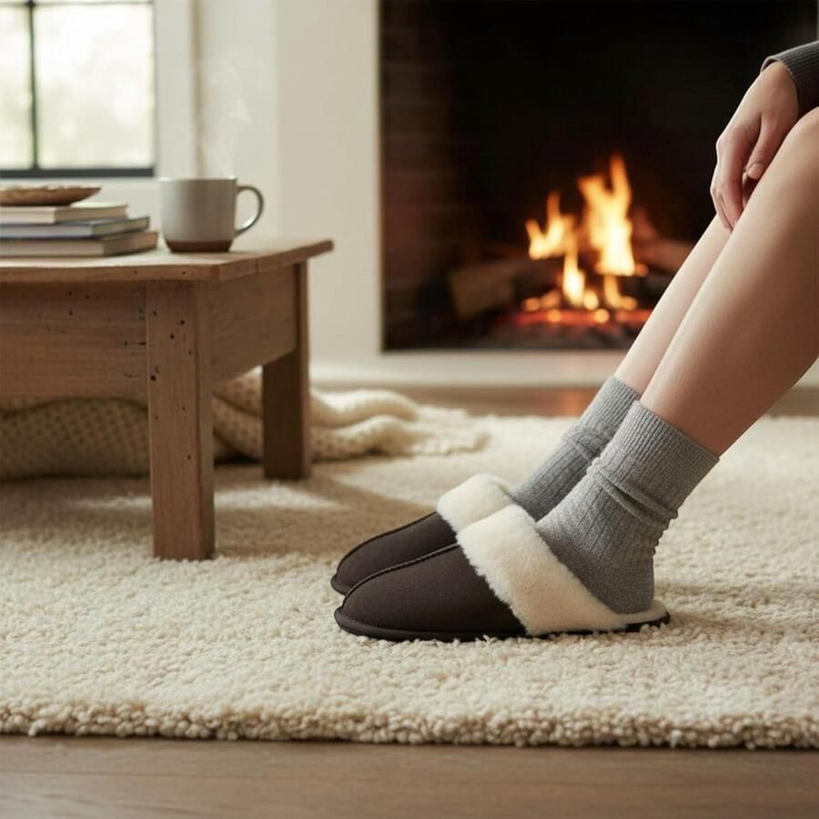 Allecta Comfortabele dames pantoffels met suède-look en antislip zool