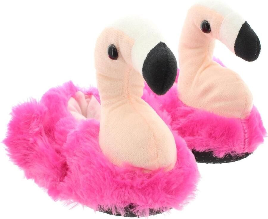 Allecta Flamingo Pluche Slippers in Roze Zacht en Comfortabel Dames Slippers met PINK Design AU