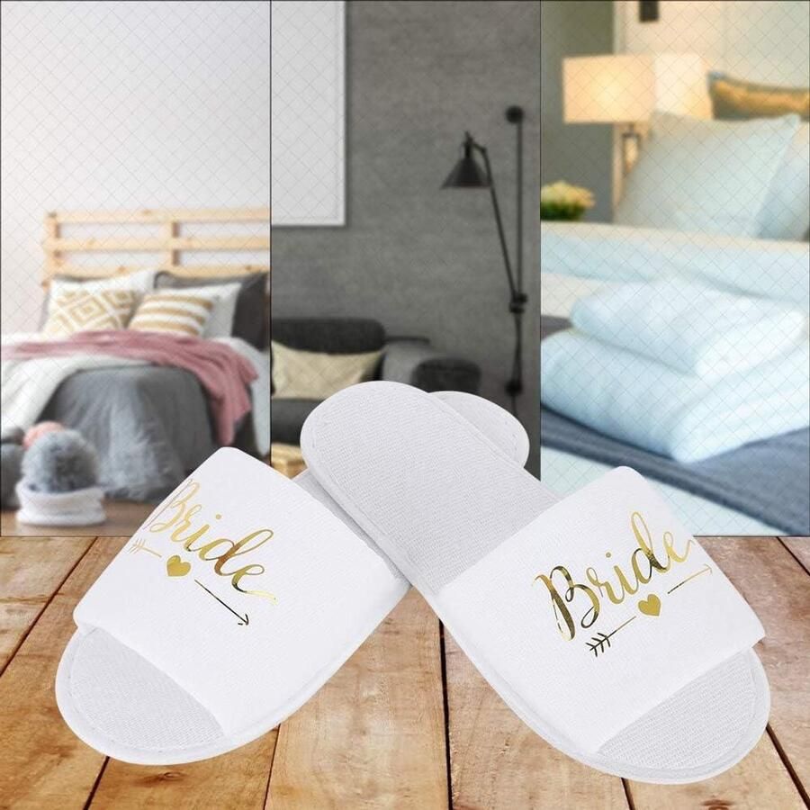 Allecta Lichtgewicht pantoffels voor hotelfeest Comfortabele bruiloftspantoffels Feestelijke schoenen (29 * 23 * -bride)