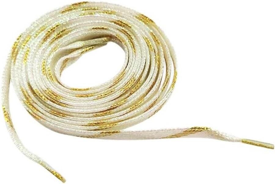 Allecta Platte scheurvaste veters breed 2 paar vervangende veterband voor sneakers sportschoenen wandelschoenen