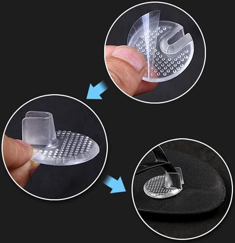 Allecta Teenslippers 3 paar siliconen voetkussens tegen slijtage transparant