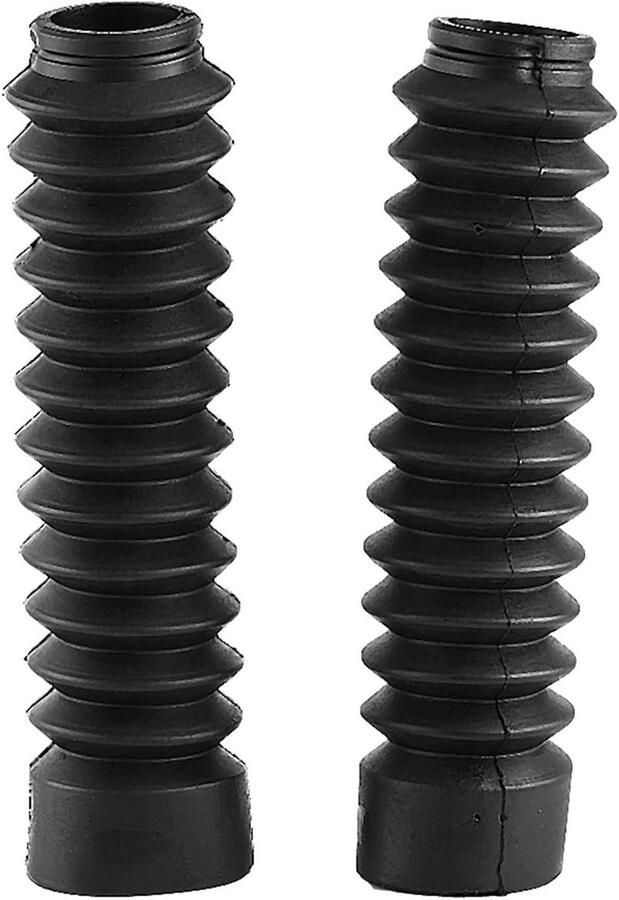 Allecta Universele Motorfiets Voorvork Stofbescherming Rubberen Gatafdekking Schokbestendige Laarzen 2 Stuks Zwart 205 x mm