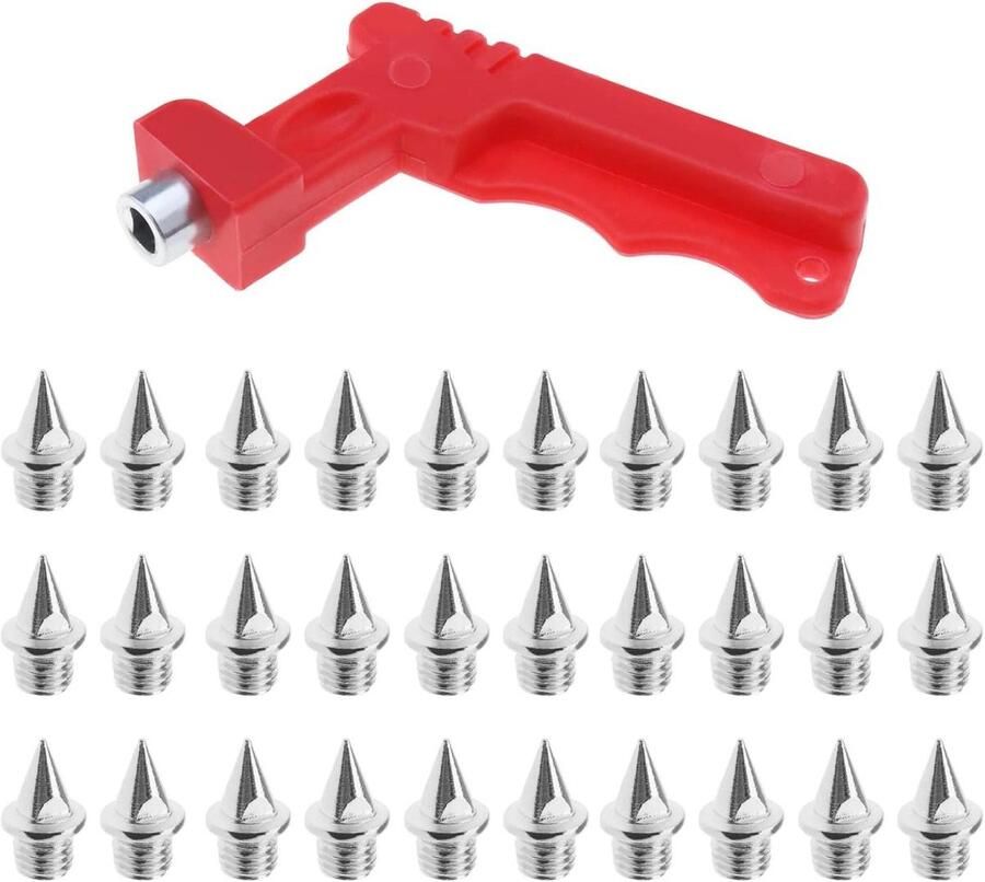 Allecto- Sportschoen Spikes Vervanging Stalen Spikes 30 stuks 7mm Track Schoenen Lange Sprong Geschikt voor Sportschoenen Track and Field Sprint