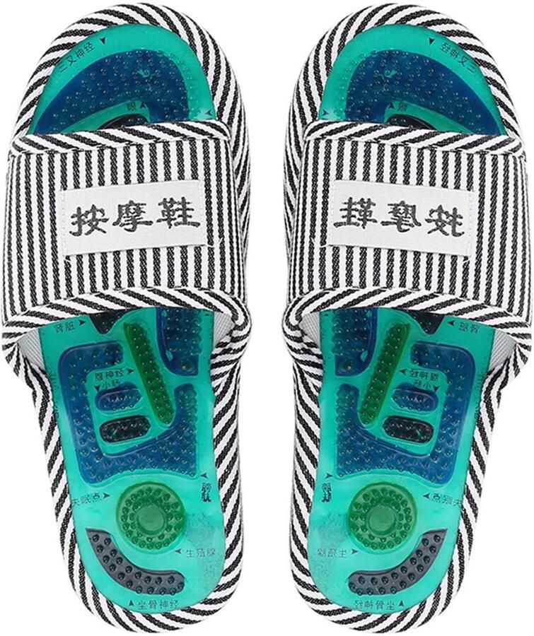 Allecto Acupunt Massage Slippers Reflexologie Sandalen Gezonde Voetzorg Blauw Comfortabele Slippers Ondersteuning voor Voeten Ideaal