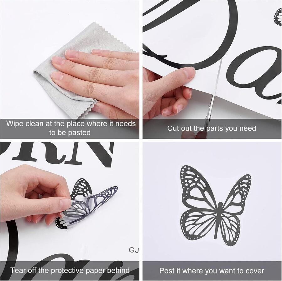 Allecto- Ballet Muursticker Ballerina's Meisjes Kamer Decor Vinyl Muurstickers Geschikt voor Ballet Liefhebbers Roze Ballerina Thema Dansende Ballerina's Muurstickers Vlinder Wall Art 8 Stijlen Slaapkamer Stickers Decoratie