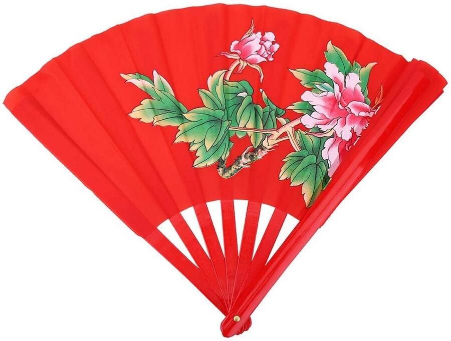 Allecto Bamboe Kung Fu Waaier Tai Chi Rechts Hand Martial Arts Dans Oefenwaaier Zijden Waaier Geschikt voor Dansers Groen