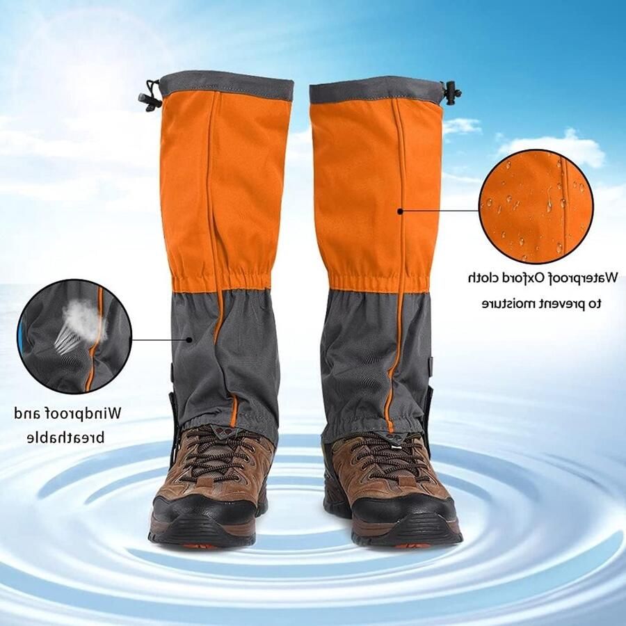 Allecto Beenkappen Sneeuwlaarzen Duurzaam en waterdicht Oranje Geschikt voor wandelen en skiën Perfect voor outdoor activiteiten