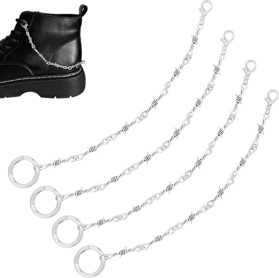Allecto Boot Strap Necklace Schoen Charm Decoratie voor Sandalen Lang Punk Stijl Geschikt voor Feestjes Unisex Model