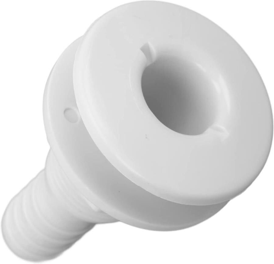 Allecto Boot Water Afvoer Boot Door Hull Connector Boot Sanitair Fittings ABS Plastic Slang Koppeling Afvoer Outlet Accessoire voor Boot (Wit)