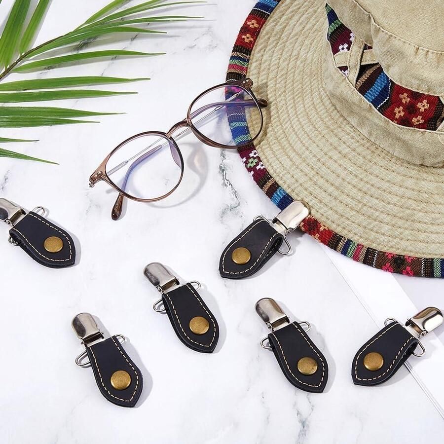 Allecto Broekklemmen Motorlaarzen Zwart Clips Stijgbeugels 6 stuks denim broekklemmen bandjes clip voor motorschoenen laarzen en broeken clips voor broeklaarzen stijgbeugels zwarte laars clips voor schoenen