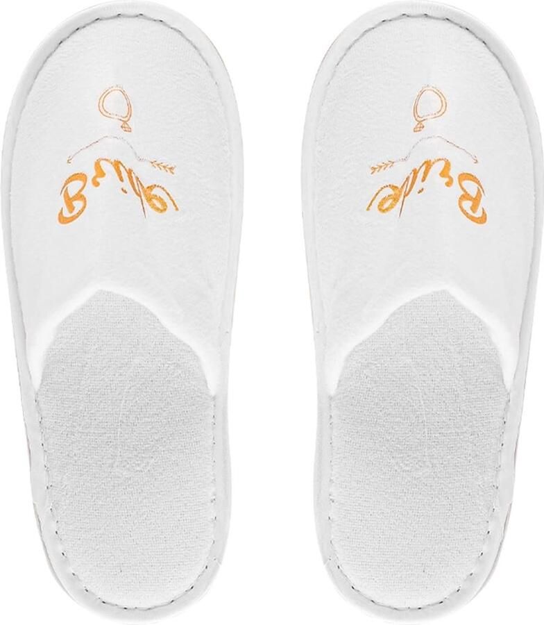 ZEYNOMAX- Bruidspantoffels Zacht en Ademend Spa-Pantoffels 3 Paar Wit One Size Fits Most Afmetingen x