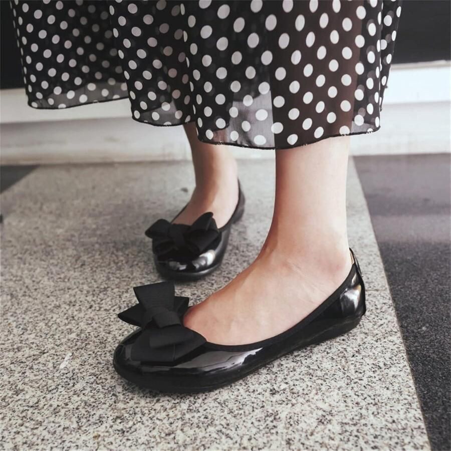 Allecto Dames Ballerina Pumps Comfortabel Zwart Ballet Zomerschoenen Geschikt voor Vrouwen