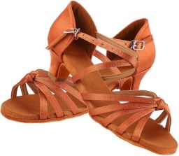 Aladdien Dansschoen Comfortabele Latijnschoenen Zachte materialen Bruin Modetdansschoen voor kinderen Geschikt voor wedstrijden en gala's